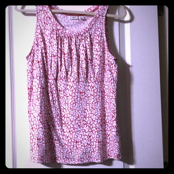Cato Tops - SZ S  CatoTOP WHITE W/RED HEARTS